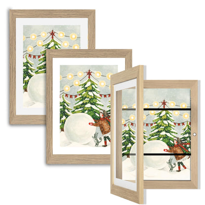 Orionstar 3 Pack Kids Art Frames Kids Artwork Picture Frames Changeable Front Opening Picture Display Frames Holds 11.8X8.5 100 A4 Pcs Artwork Display Storage Frames for Children Home and Office