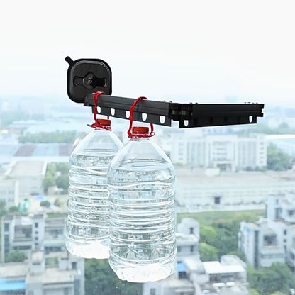 Wall-Mounted Foldable Clothes Drying Rack with Suction Cups