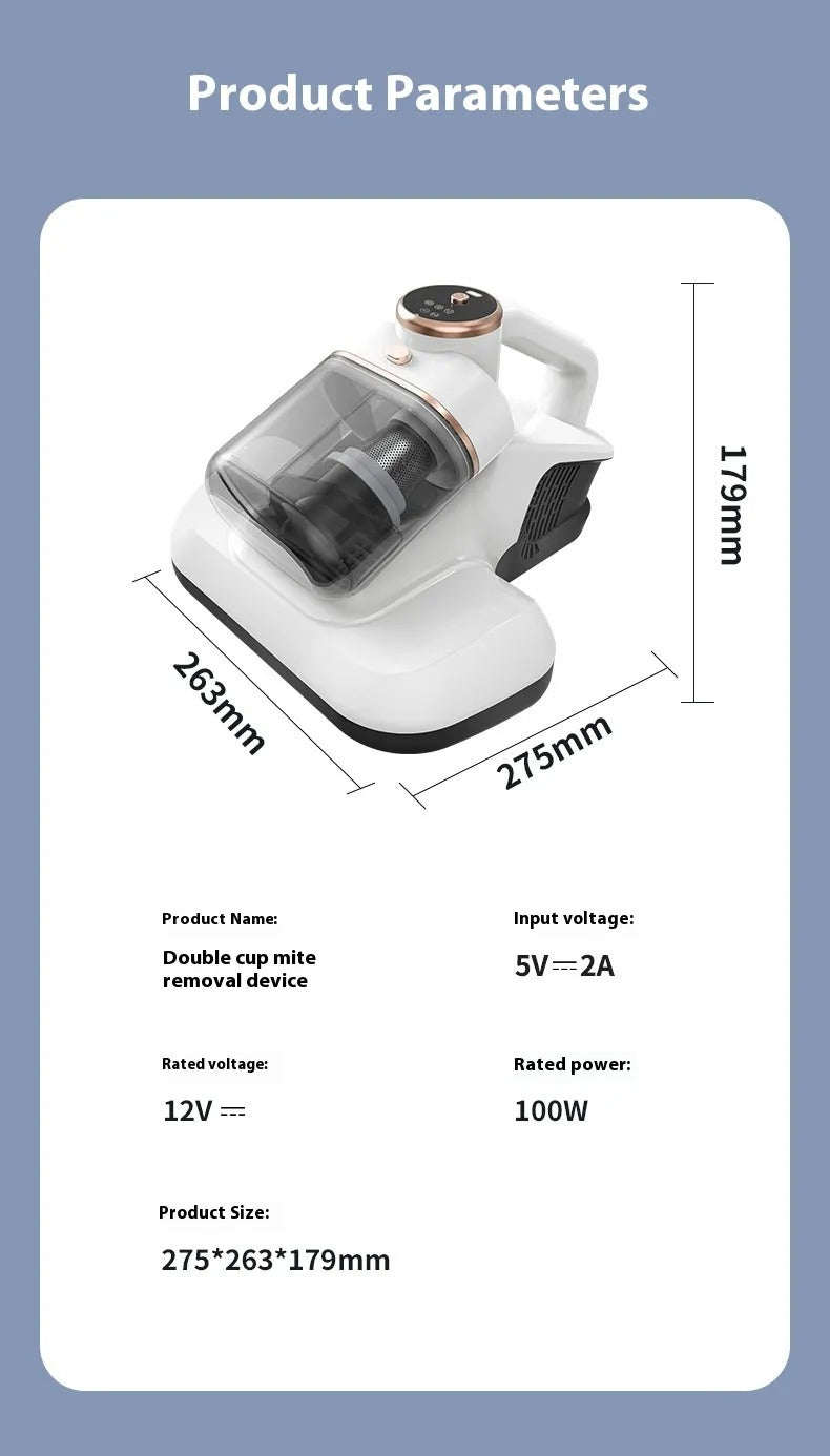 Double Cup UV Mite Vacuum Cleaner
