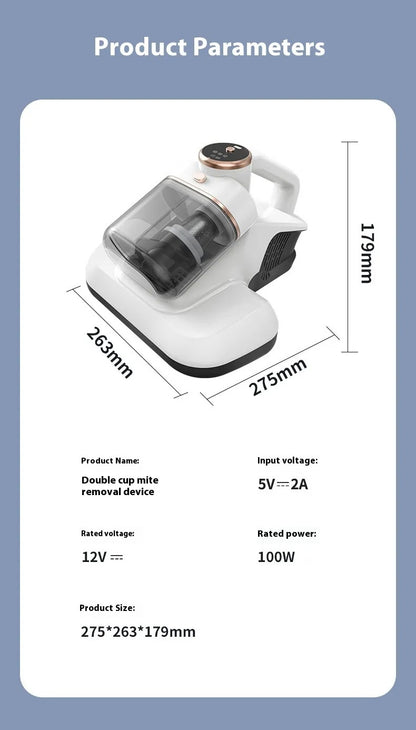 Double Cup UV Mite Vacuum Cleaner