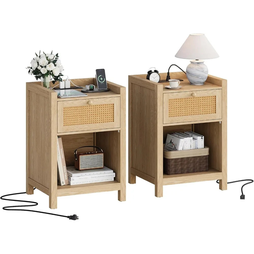 Arbor Home™ The Connected Rattan Bedside Set of 2