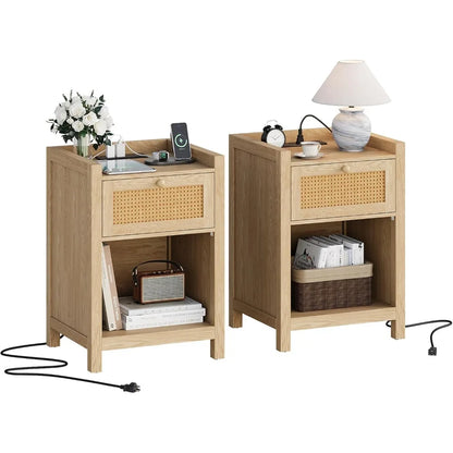 Arbor Home™ The Connected Rattan Bedside Set of 2