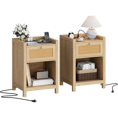 Arbor Home™ The Connected Rattan Bedside Set of 2