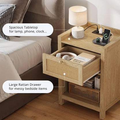 Arbor Home™ The Connected Rattan Bedside Set of 2