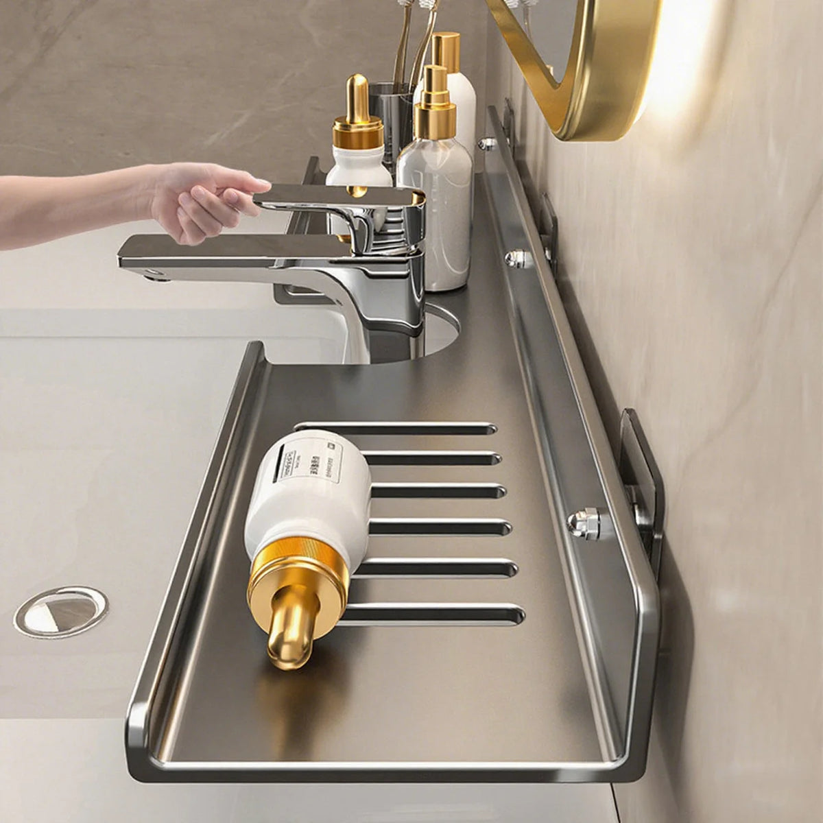 Arbor Home™ The Floating Metallic Vanity Shelf